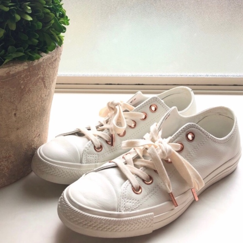 White Leather Converse Special Edition